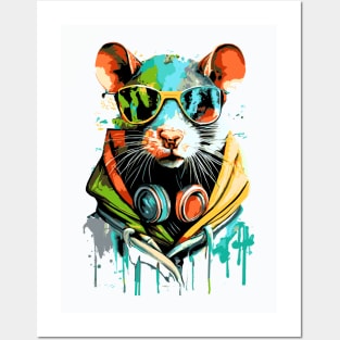 Cute Rat - Funny Rat - DJ Rat Posters and Art